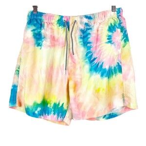 Boardies Apparel Swim Trunks Mens Size XL Pink Tie Dye Shorts Mesh Lined Pockets